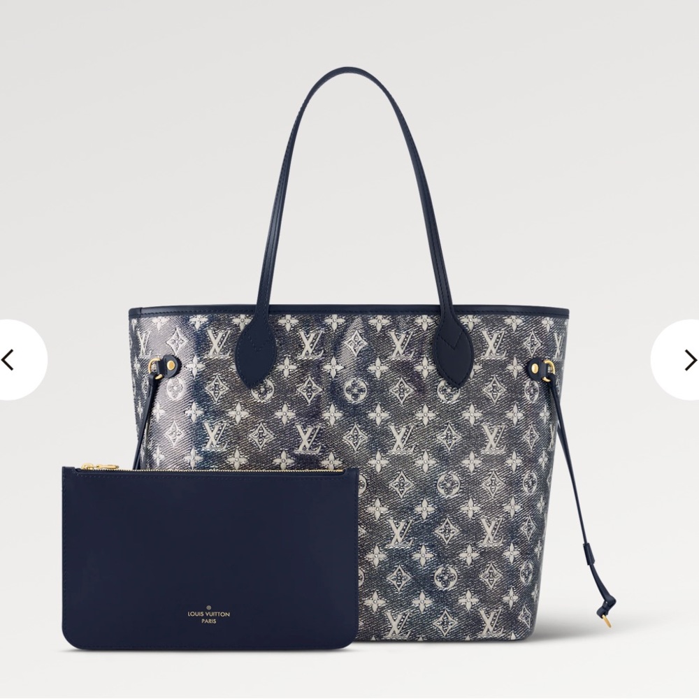 Louis Vuitton Neverfull MM Limited Edition MNGLAM Blue Sold Out Style!